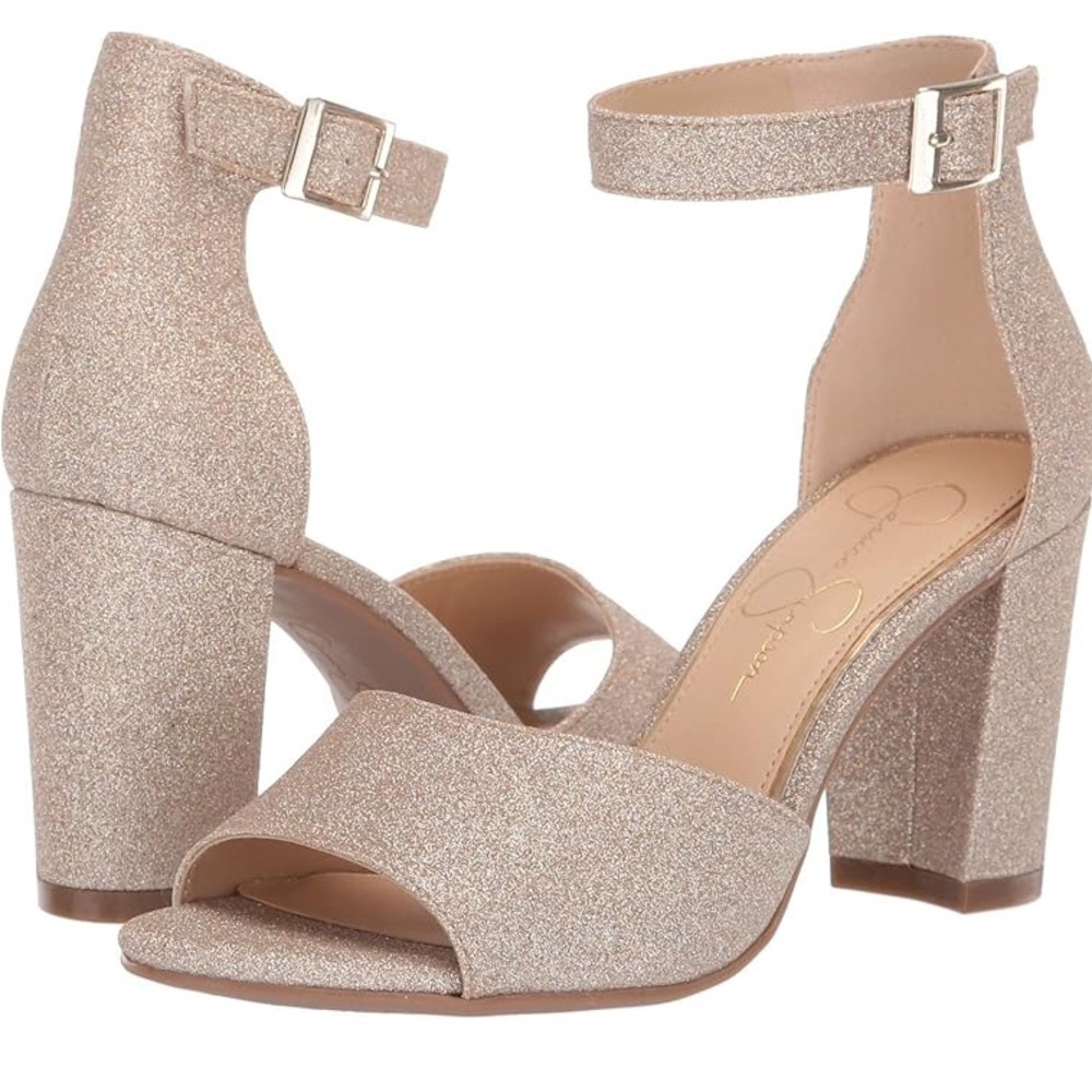 Jessica Simpson Women's Sherron Ankle Strap Block Heel Sandals